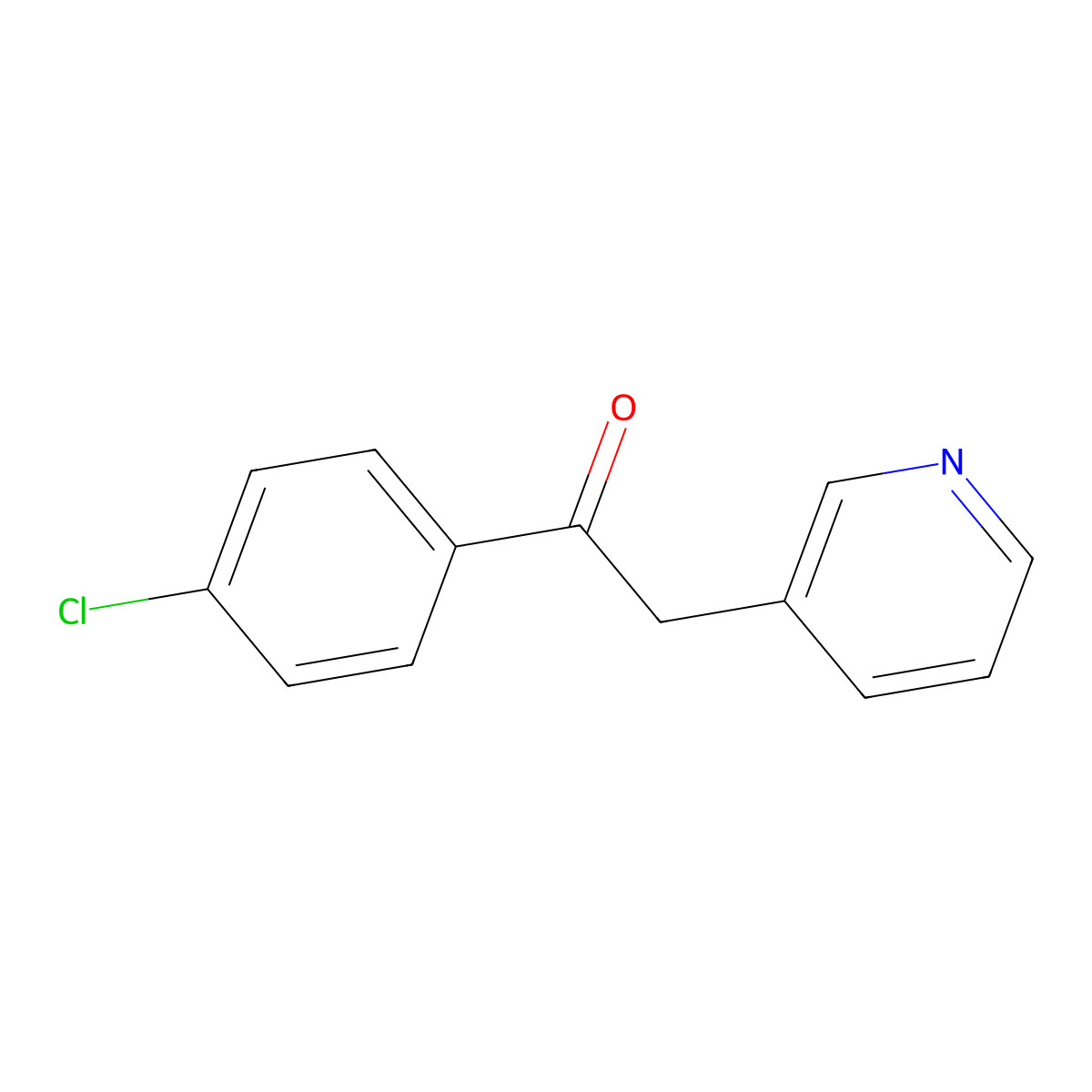 1-(4-Chlorophenyl)-2-(pyridin-3-yl)ethan-1-one molecular structure, CAS 58158-57-9