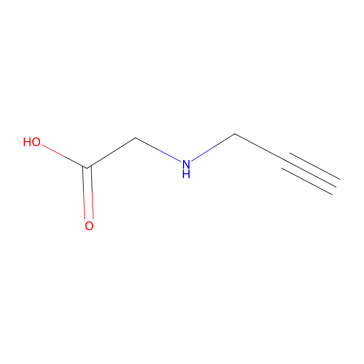 Acetic acid, 2-(prop-2-ynylamino)- molecular structure, CAS 58160-95-5