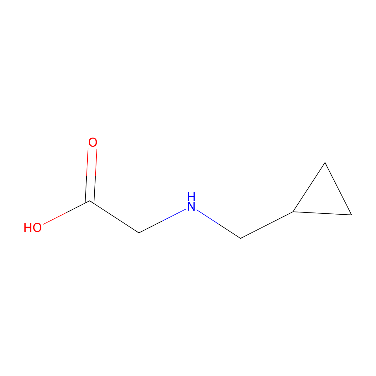 N-(Cyclopropylmethyl)glycine molecular structure, CAS 58160-96-6