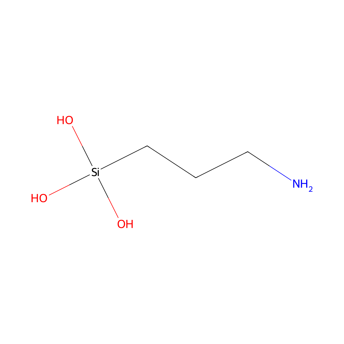 Aminopropylsilanetriol molecular structure, CAS 58160-99-9
