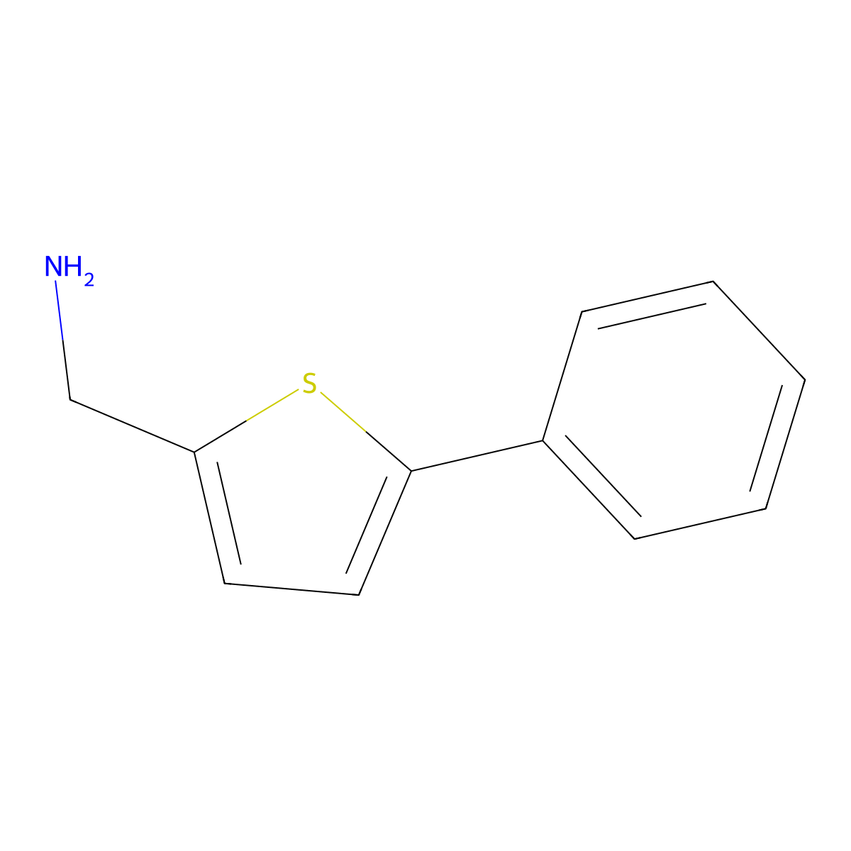 (5-Phenylthiophen-2-yl)methanamine molecular structure, CAS 58163-25-0