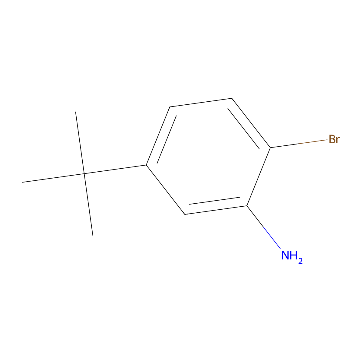 2-Bromo-5-tert-butylaniline molecular structure, CAS 58164-14-0