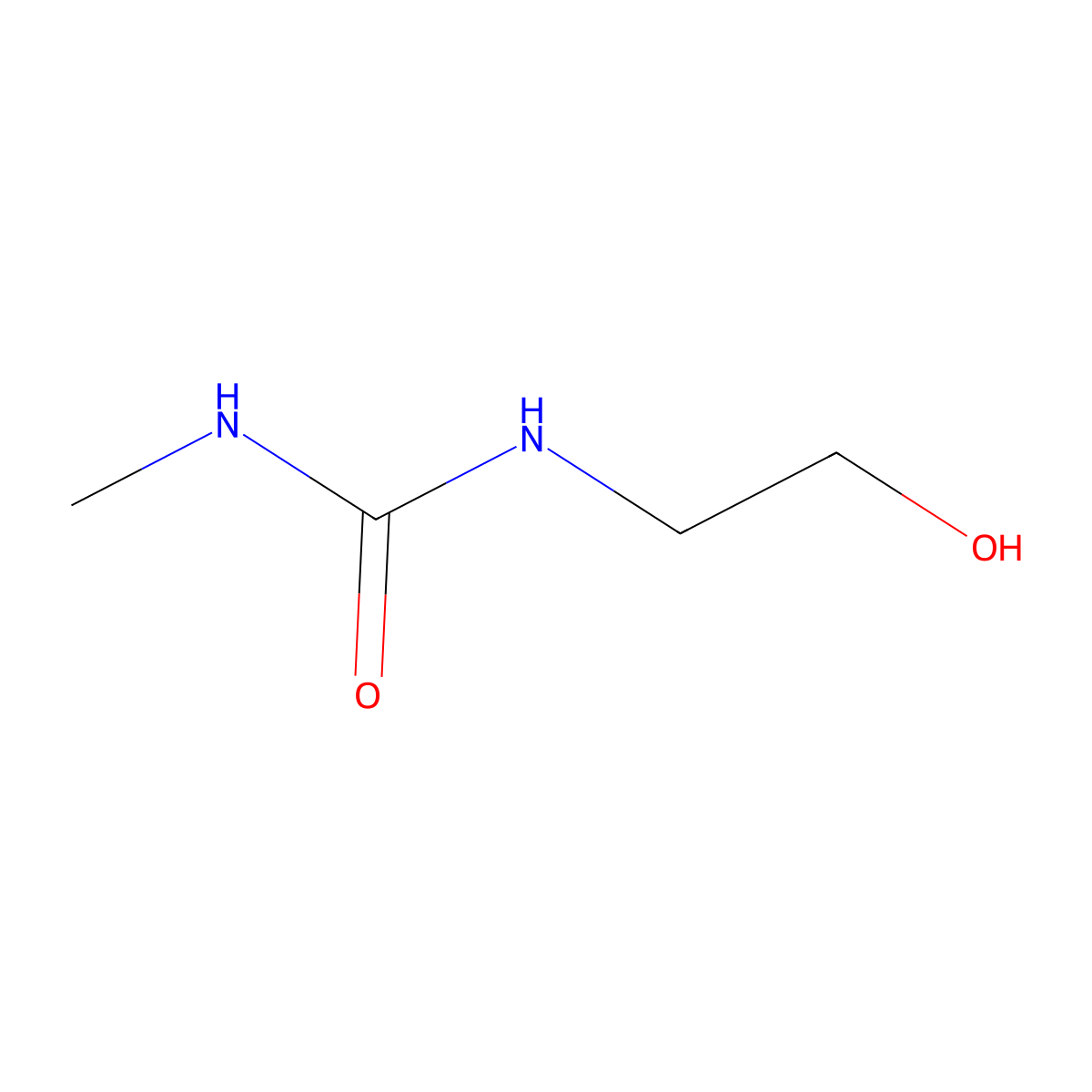 n-(2-Hydroxyethyl)-n'-methylurea molecular structure, CAS 58168-06-2