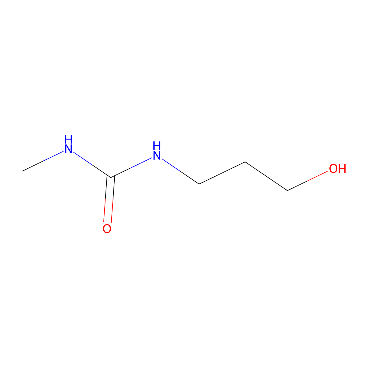 1-(3-Hydroxypropyl)-3-methylurea molecular structure, CAS 58168-07-3