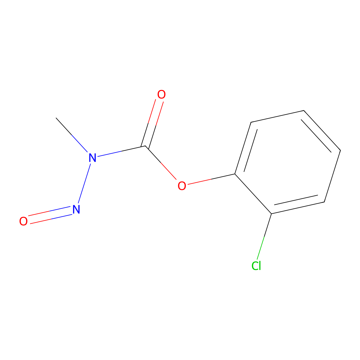 CARBAMIC ACID, METHYLNITROSO-, o-CHLOROPHENYL ESTER molecular structure, CAS 58169-97-4