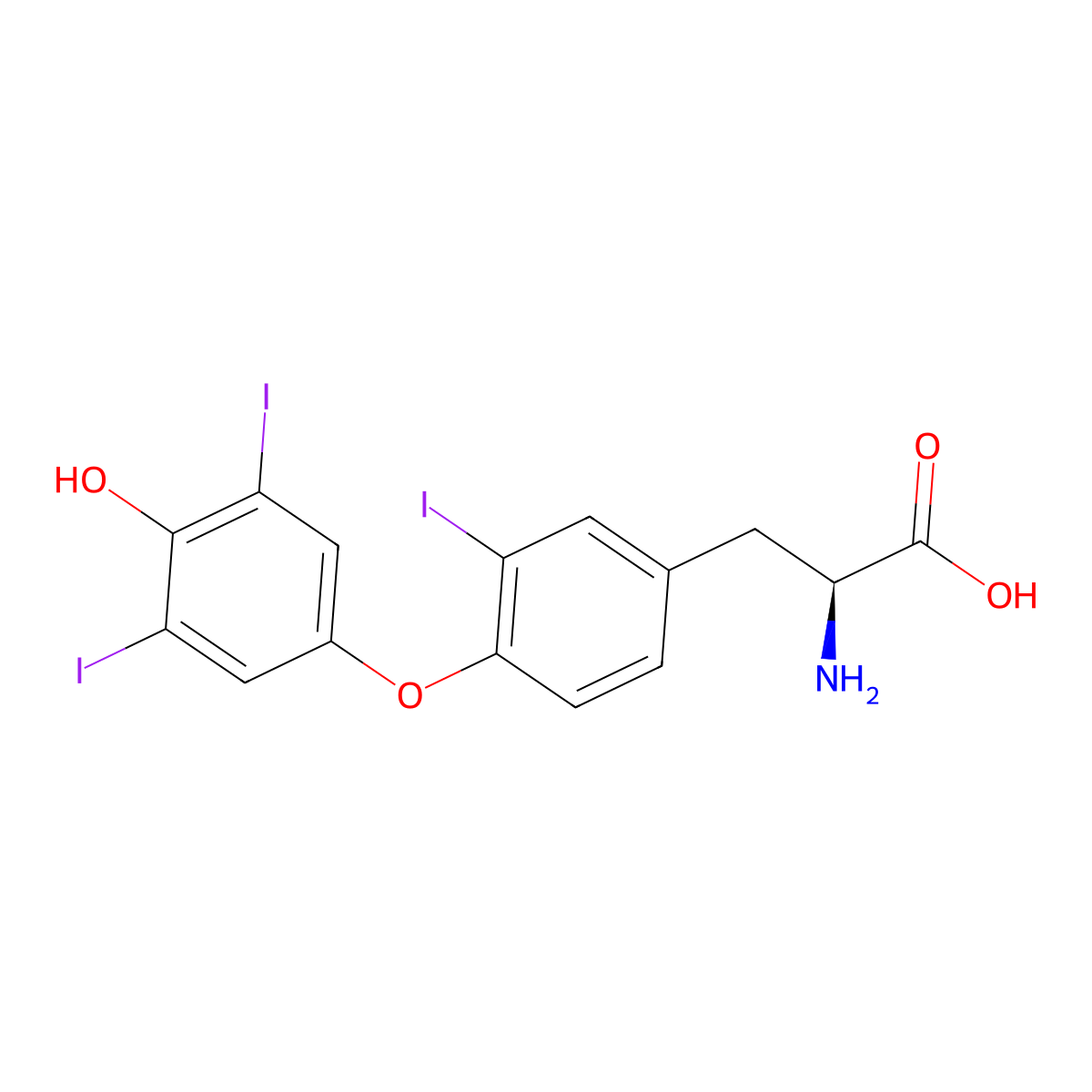 3',5',3-Triiodothyronine molecular structure, CAS 5817-39-0