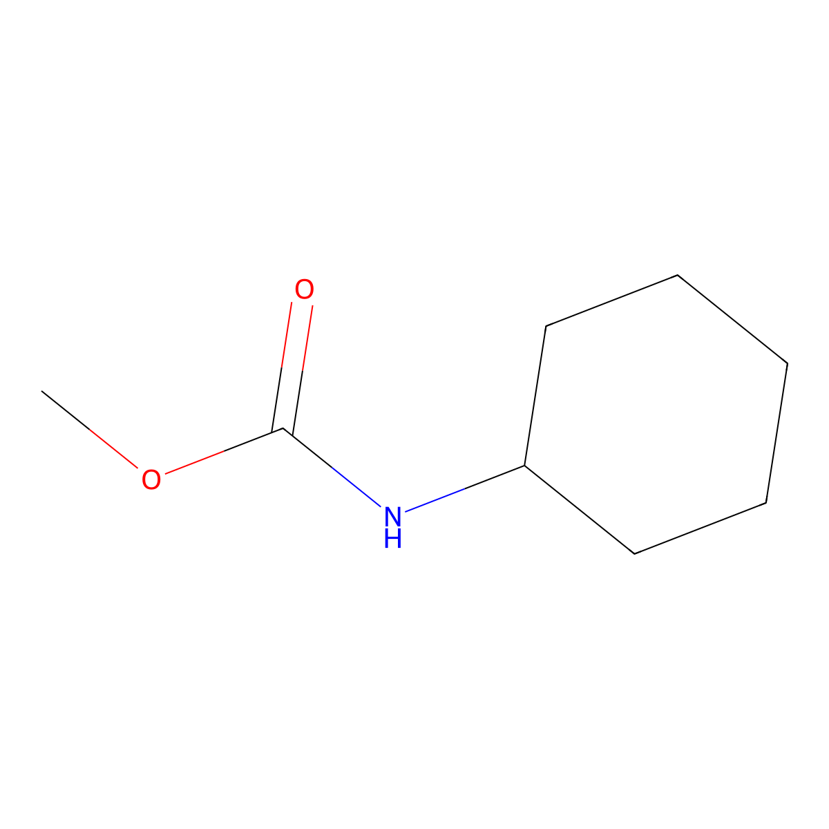Methyl cyclohexylcarbamate molecular structure, CAS 5817-68-5