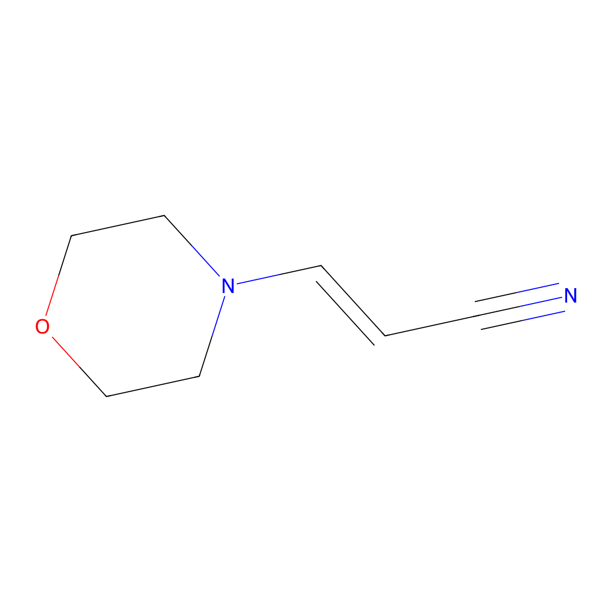 3-Morpholinoacrylonitrile molecular structure, CAS 5817-82-3