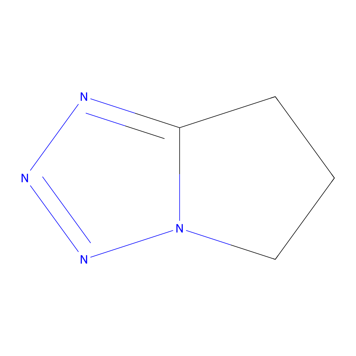6,7-Dihydro-5H-pyrrolo(1,2-d)tetraazole molecular structure, CAS 5817-87-8