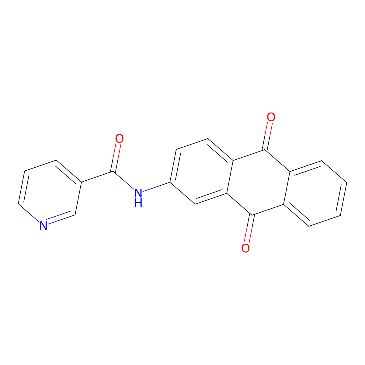 N-(9,10-dioxoanthracen-2-yl)pyridine-3-carboxamide molecular structure, CAS 5817-94-7