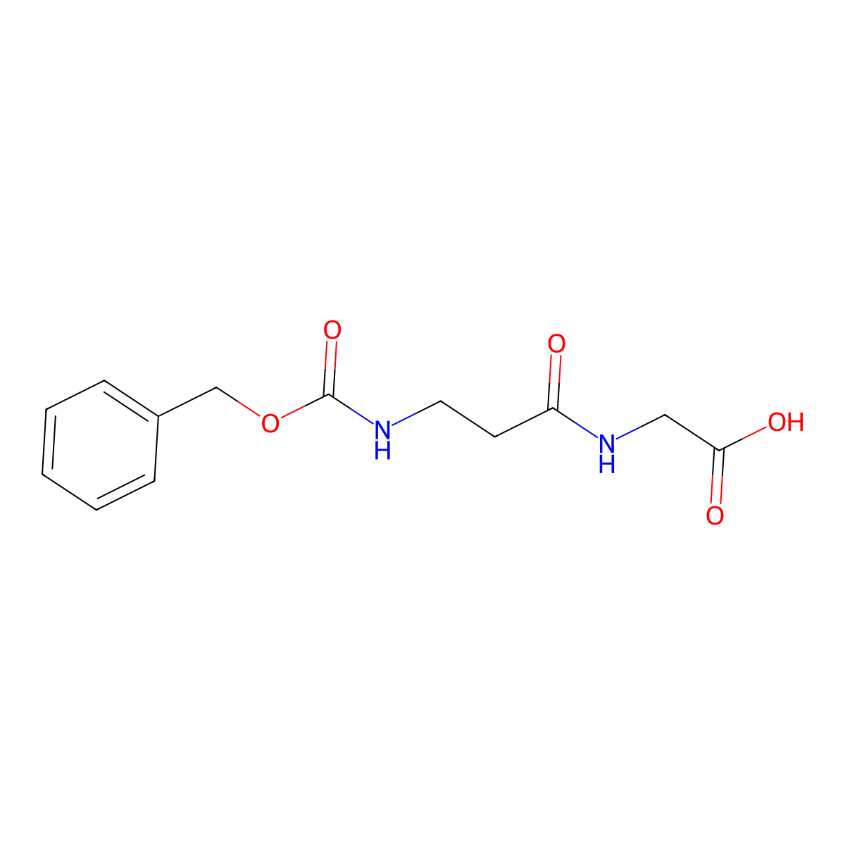 2-[3-(Phenylmethoxycarbonylamino)propanoylamino]acetic acid molecular structure, CAS 58171-88-3