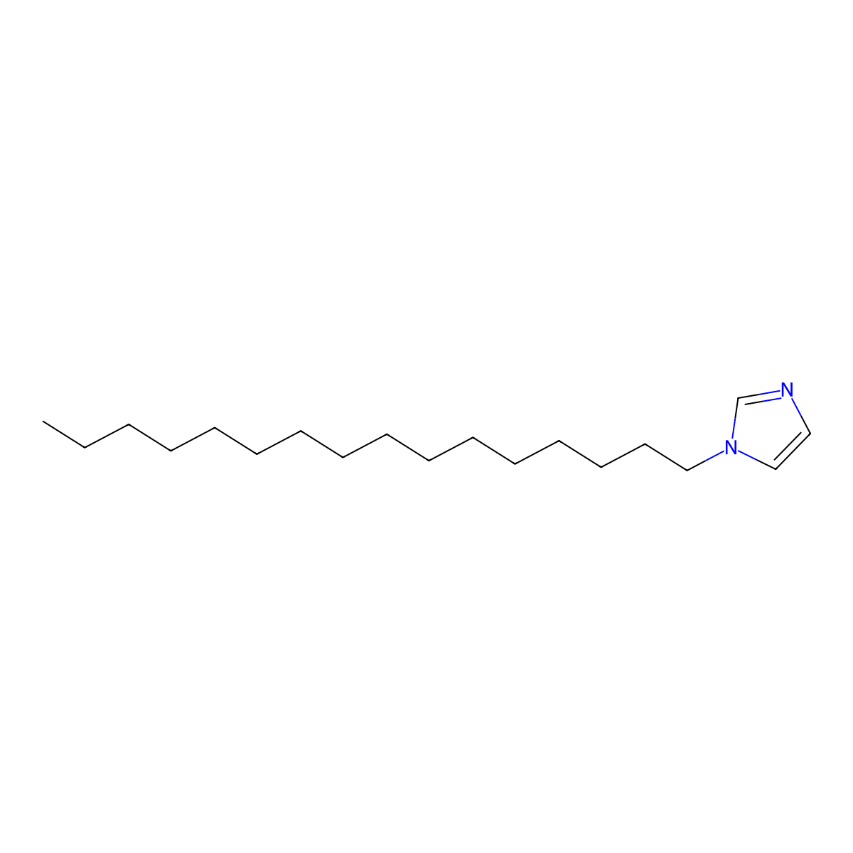 1-Hexadecyl-1H-imidazole molecular structure, CAS 58175-55-6