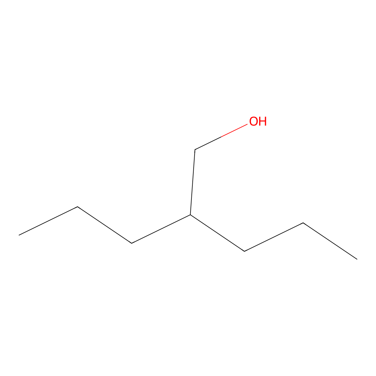 1-Pentanol, 2-propyl- molecular structure, CAS 58175-57-8