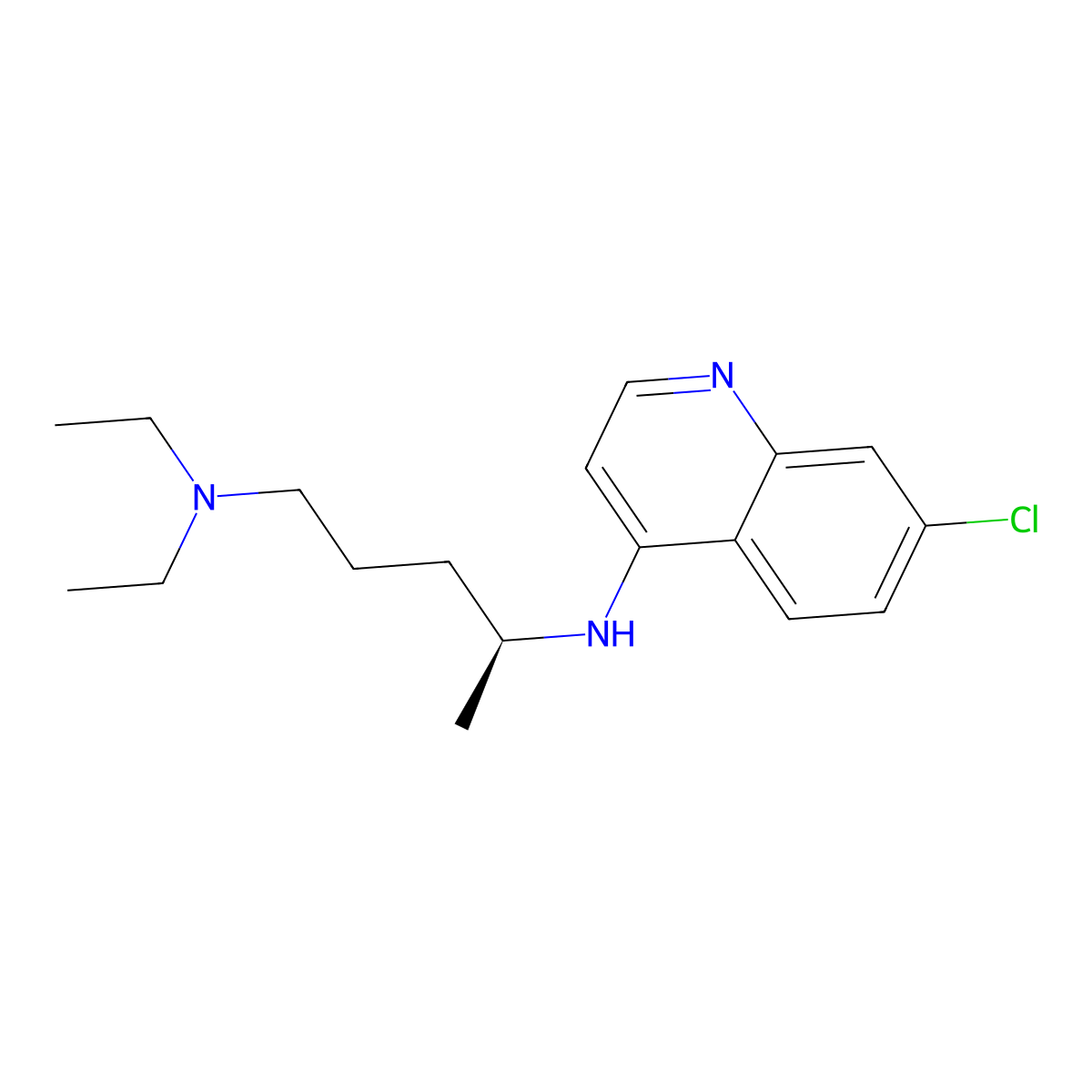 (+)-Chloroquine molecular structure, CAS 58175-86-3