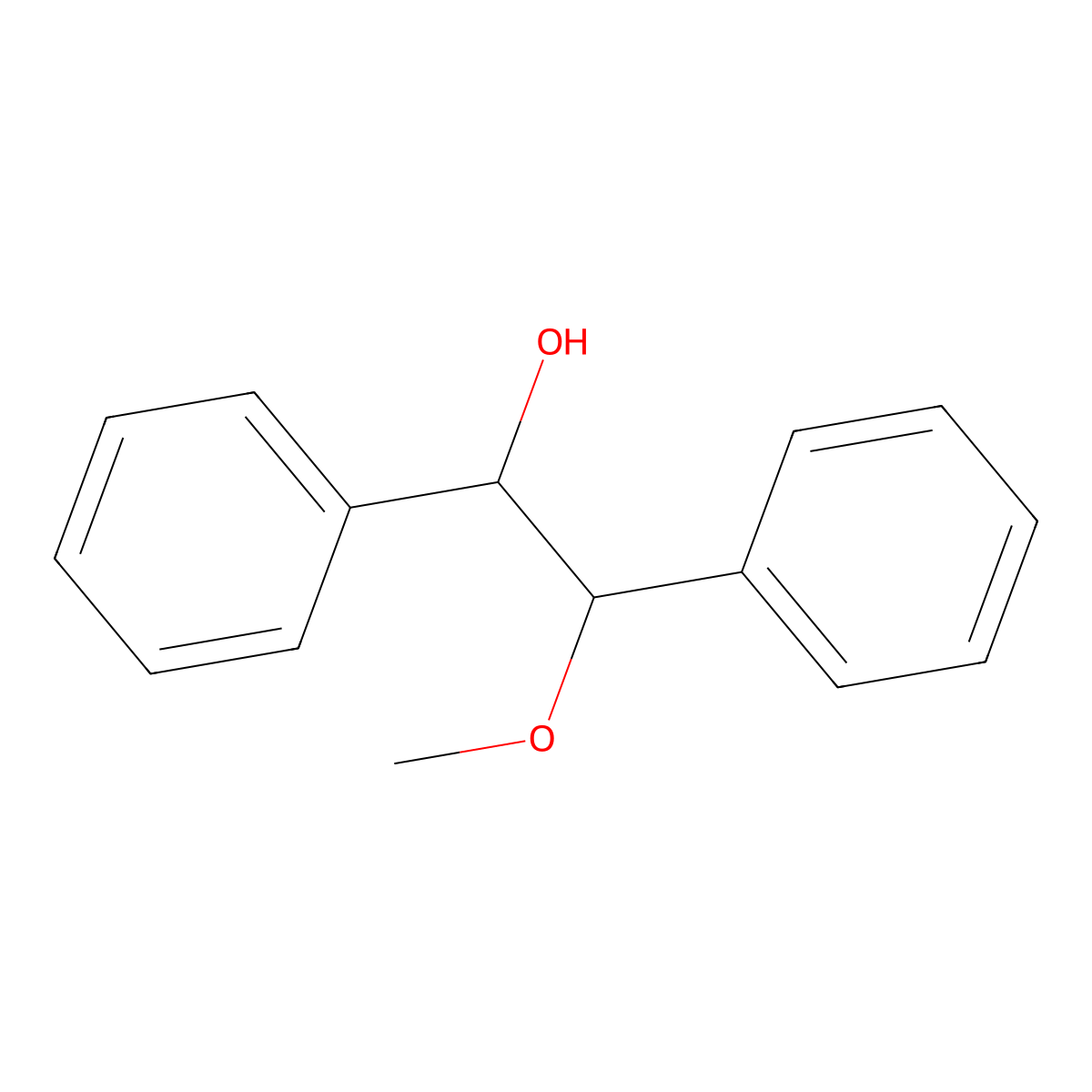beta-Methoxy-alpha-phenylphenethyl alcohol molecular structure, CAS 58176-63-9