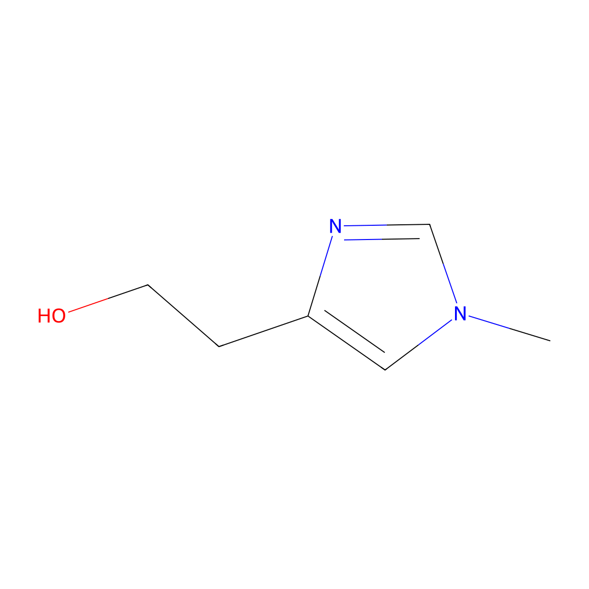 2-(1-methyl-1H-imidazol-4-yl)ethan-1-ol molecular structure, CAS 58177-25-6