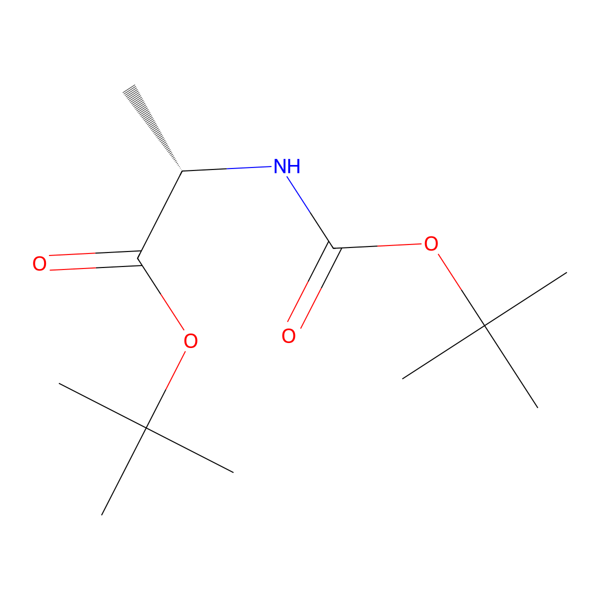 Boc-ala-otbu molecular structure, CAS 58177-77-8