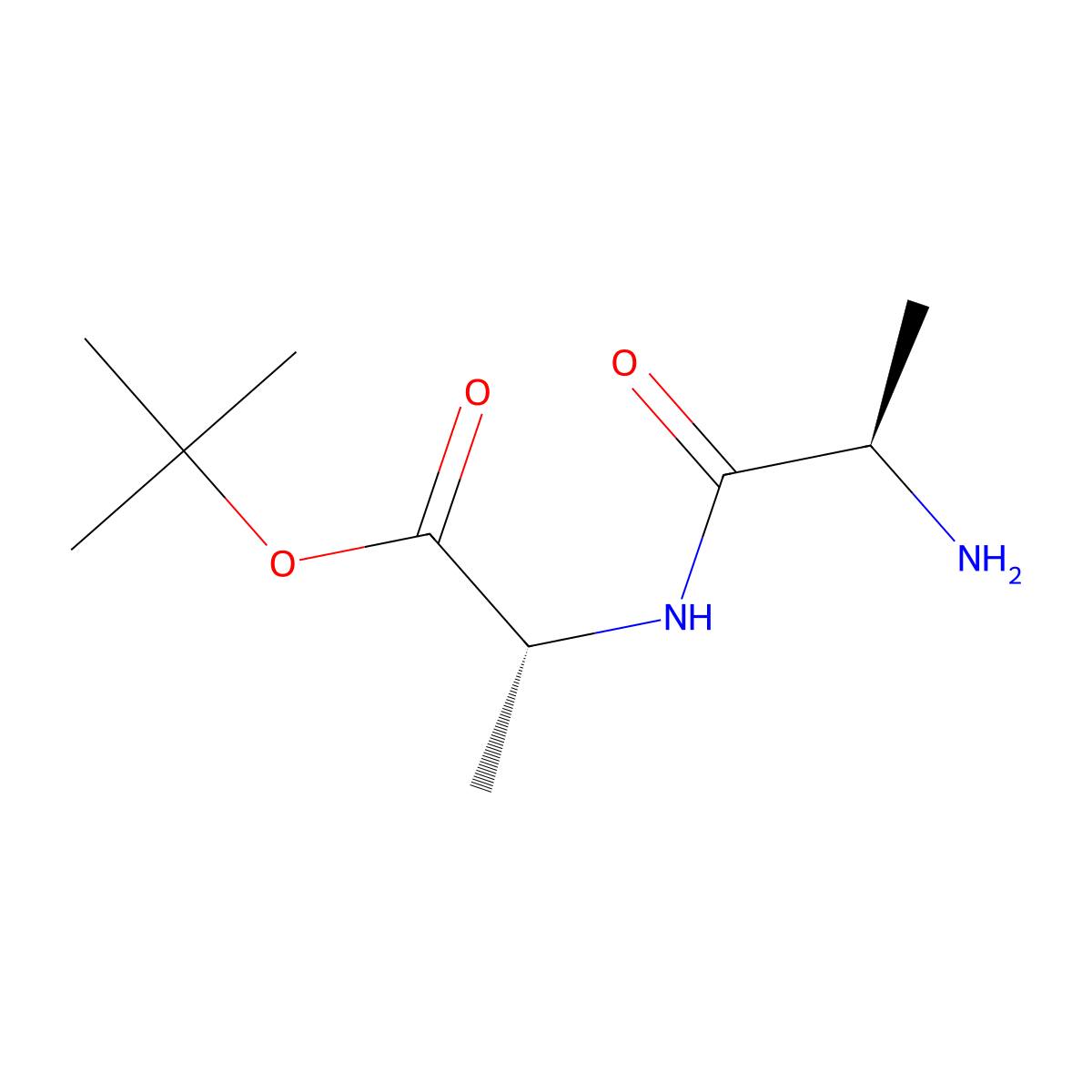 tert-butyl (2R)-2-[(2R)-2-aminopropanamido]propanoate molecular structure, CAS 58177-82-5