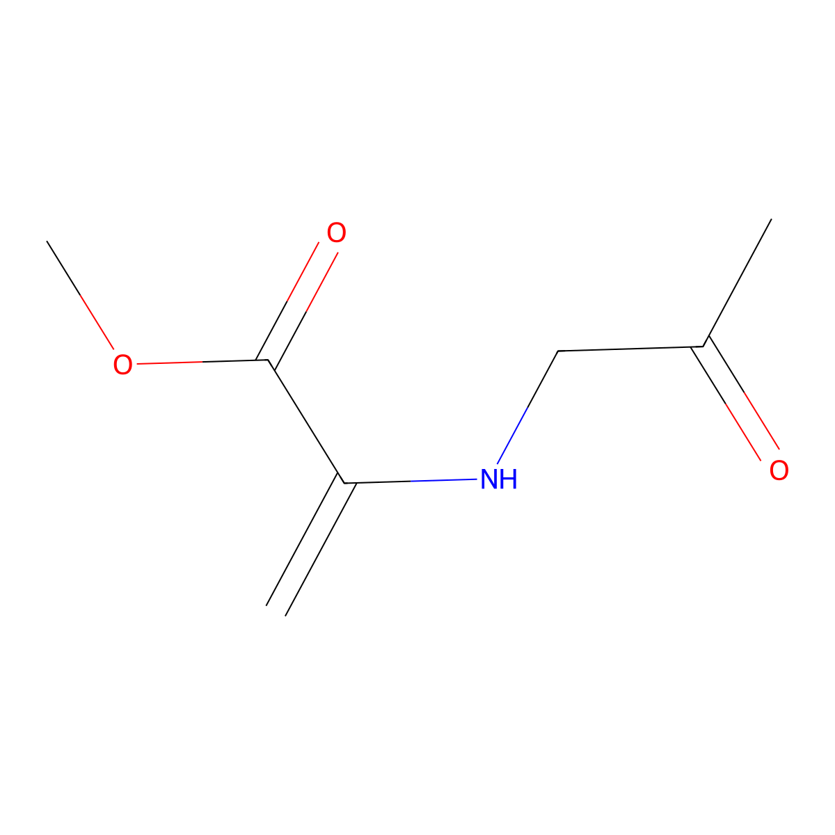 Methyl 2-[(2-oxopropyl)amino]prop-2-enoate molecular structure, CAS 58178-07-7
