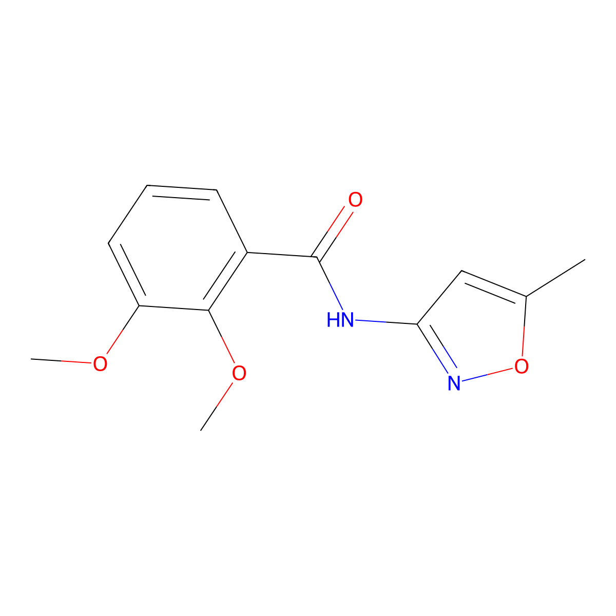 2,3-dimethoxy-N-(5-methyl-3-isoxazolyl)benzamide molecular structure, CAS 581780-65-6