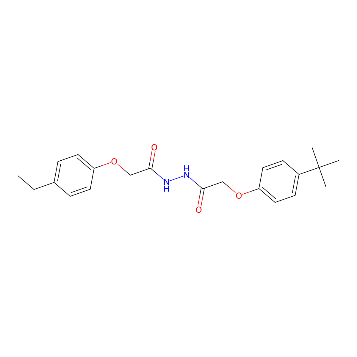 2-(4-tert-butylphenoxy)-N'-[(4-ethylphenoxy)acetyl]acetohydrazide molecular structure, CAS 581781-73-9