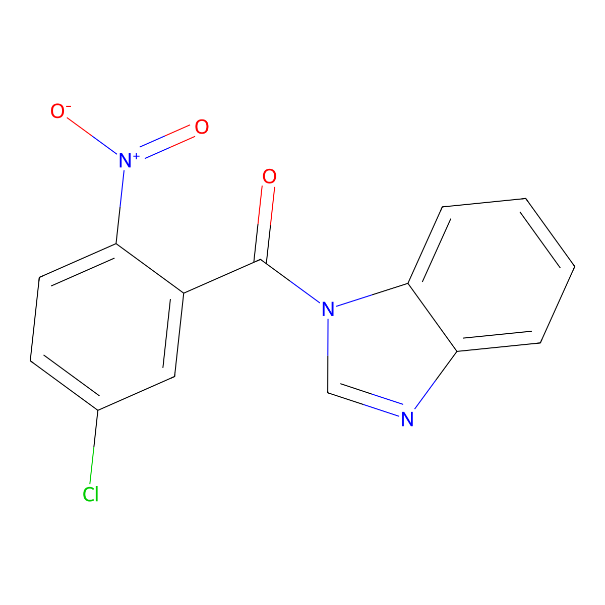 1-(5-chloro-2-nitrobenzoyl)-1H-benzimidazole molecular structure, CAS 581781-77-3