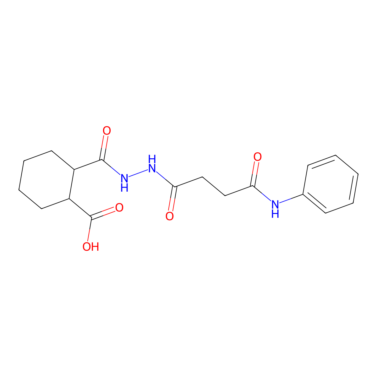 2-{[2-(4-Anilino-4-oxobutanoyl)hydrazino]carbonyl}cyclohexanecarboxylic acid molecular structure, CAS 581781-90-0