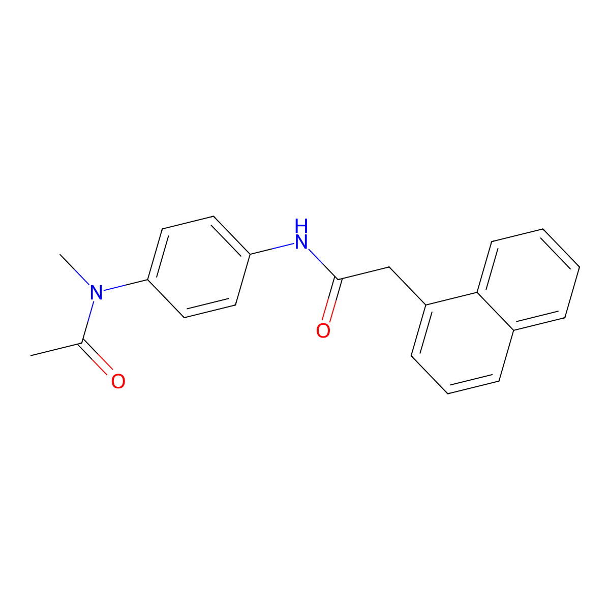 N-{4-[acetyl(methyl)amino]phenyl}-2-(1-naphthyl)acetamide molecular structure, CAS 581781-99-9