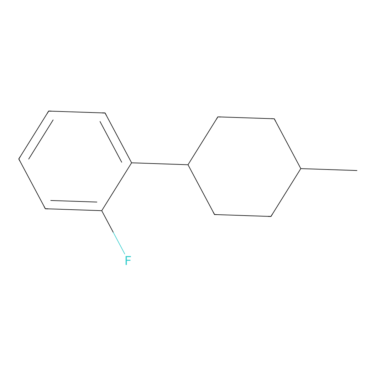 1-Fluoro-2-(4-methylcyclohexyl)benzene molecular structure, CAS 581786-48-3