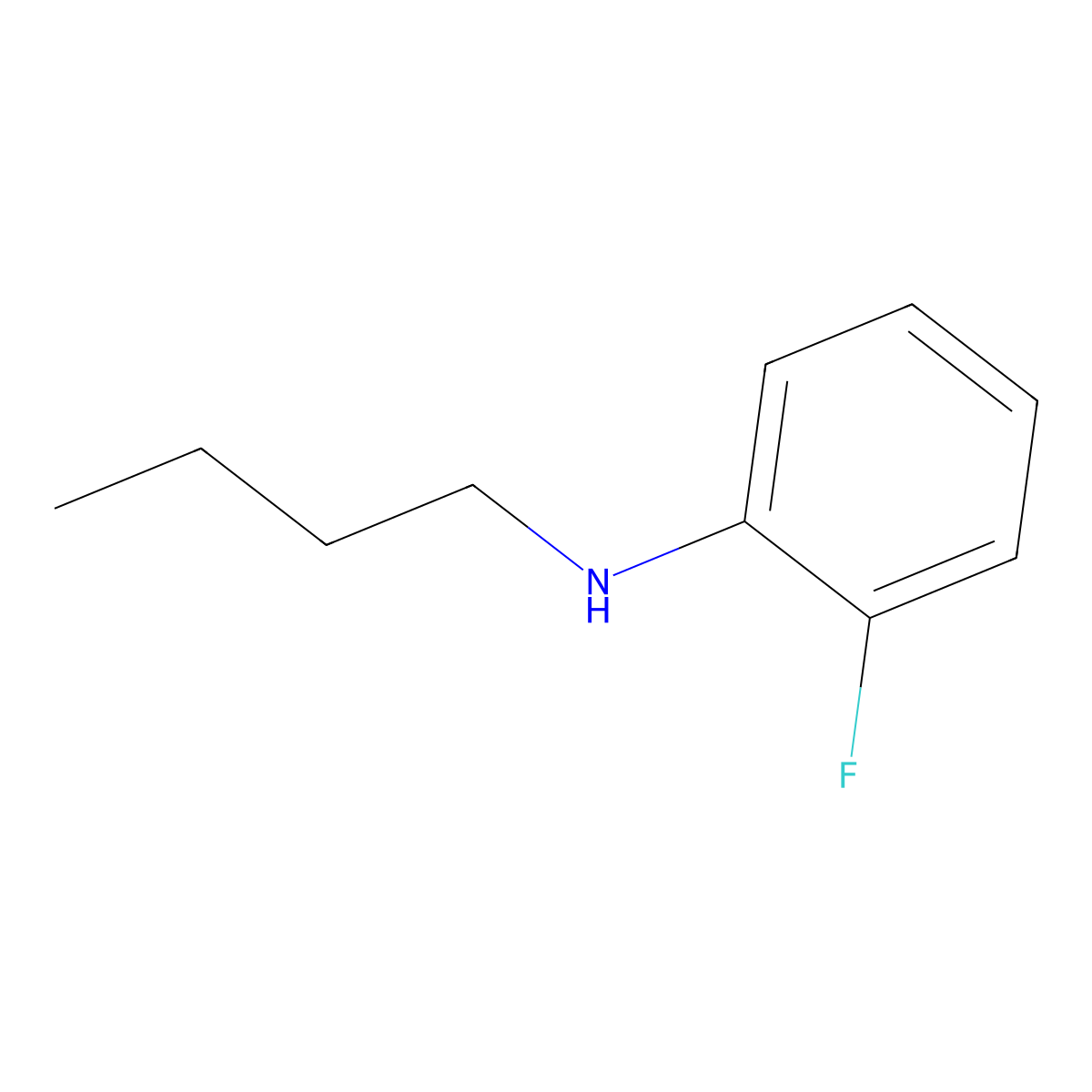 N-Butyl-2-fluoroaniline molecular structure, CAS 581798-35-8