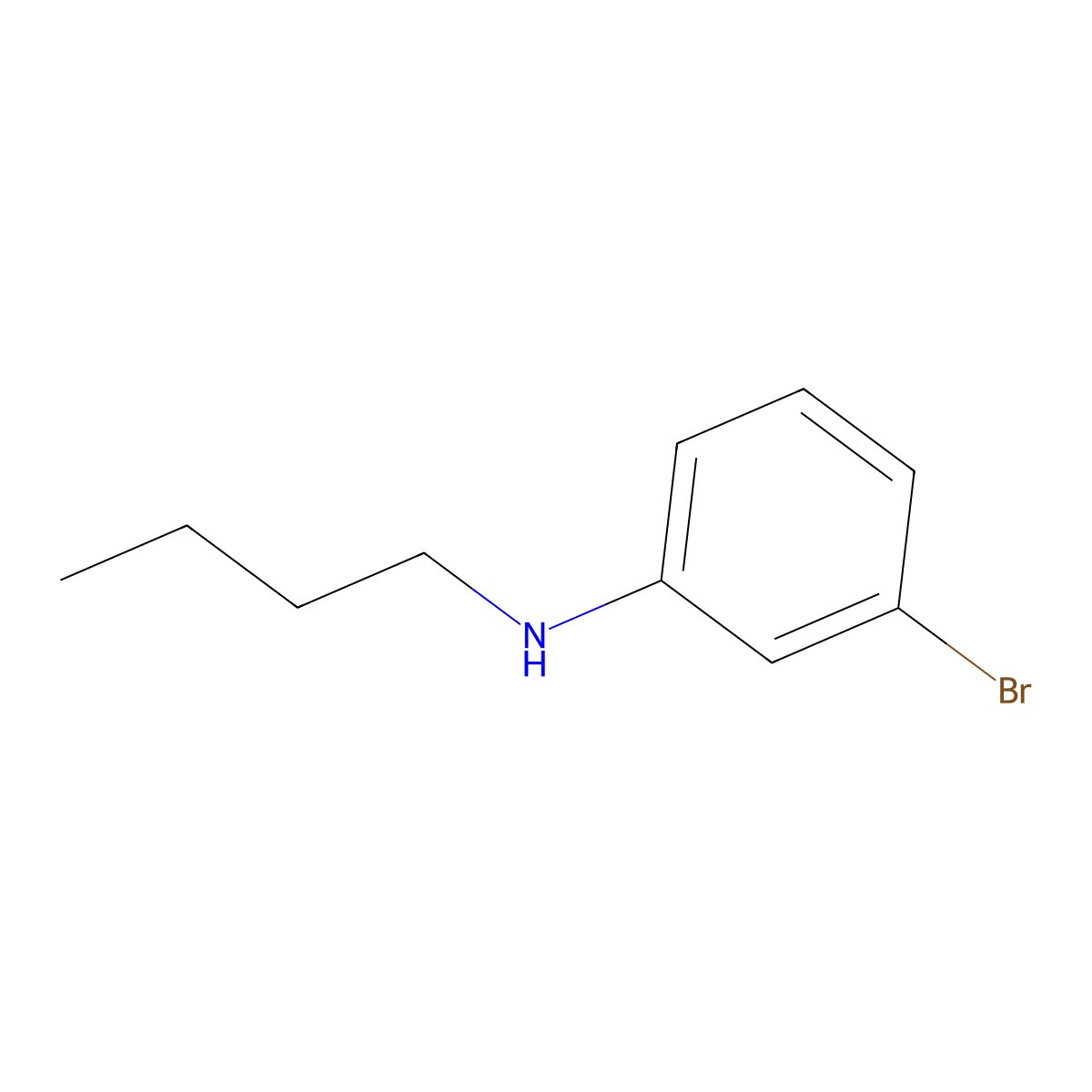 3-bromo-N-butylaniline molecular structure, CAS 581798-36-9