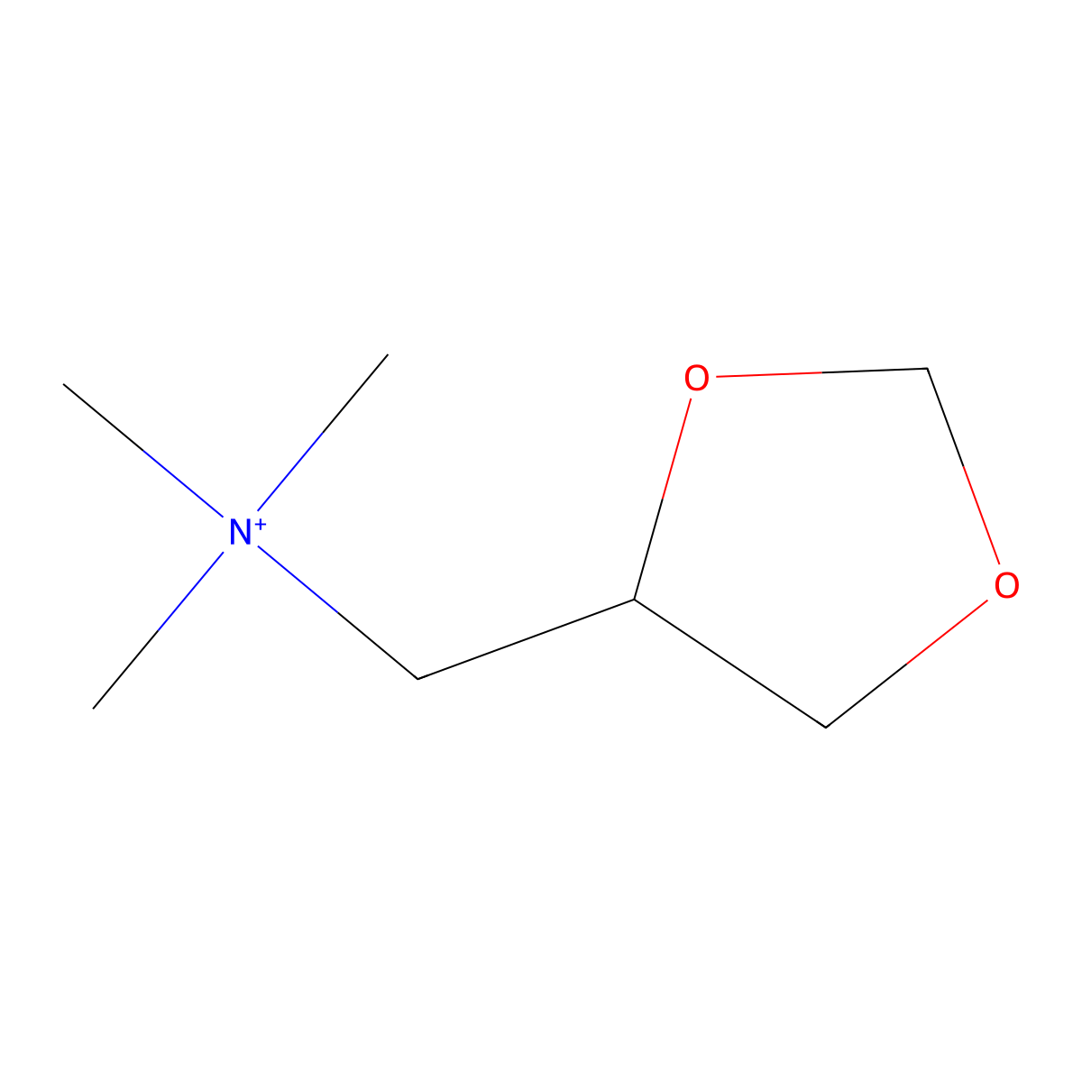N,N,N-Trimethyl-1,3-dioxolane-4-methanaminium molecular structure, CAS 5818-18-8