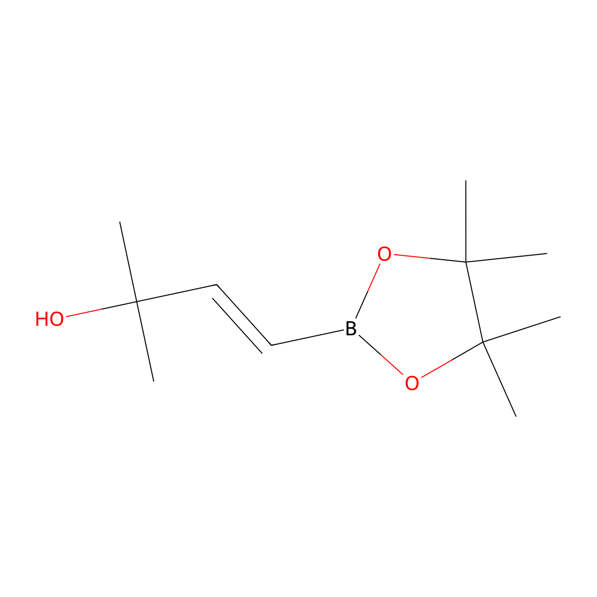 (3E)-2-Methyl-4-(4,4,5,5-tetramethyl-1,3,2-dioxaborolan-2-yl)-3-buten-2-ol molecular structure, CAS 581802-26-8