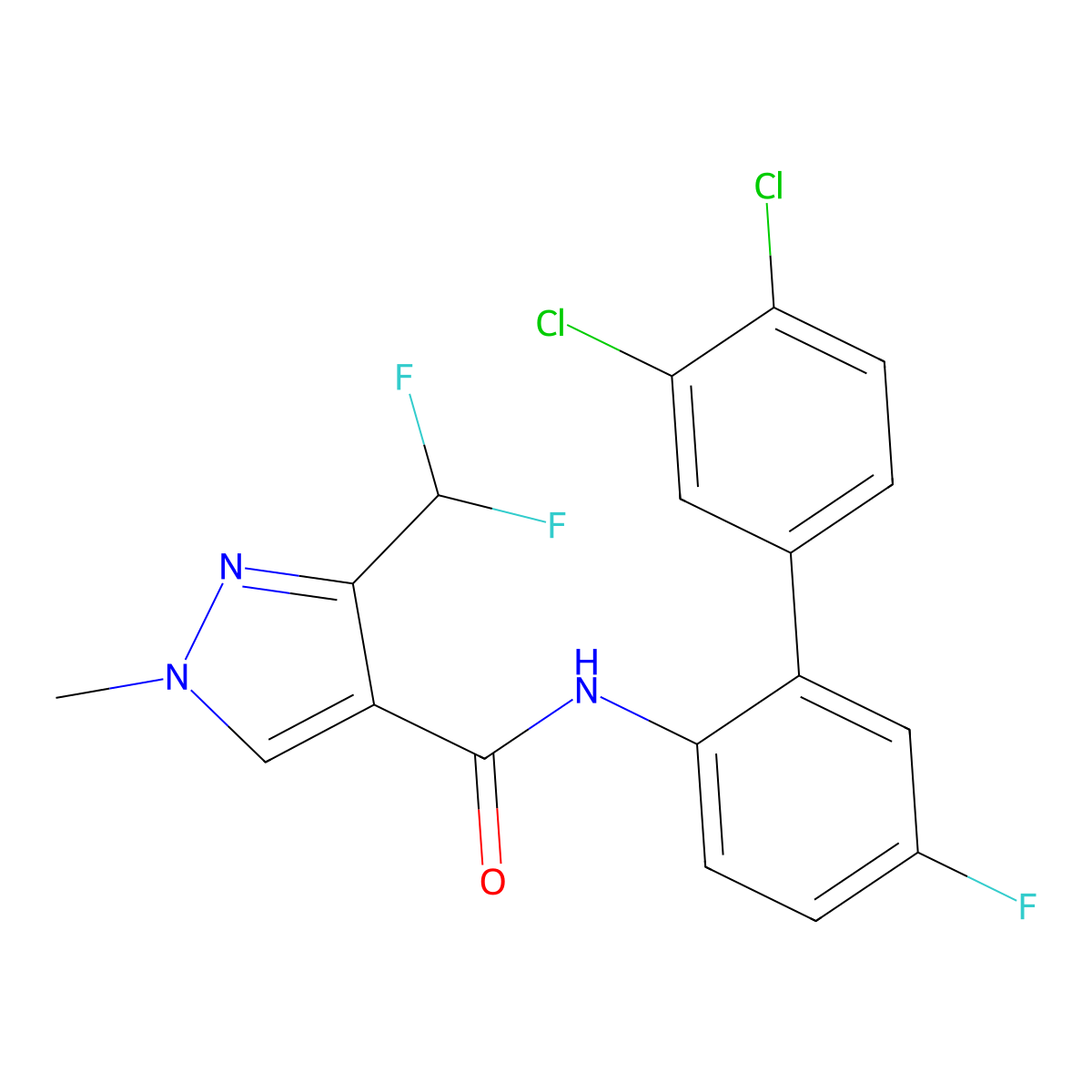 Bixafen molecular structure, CAS 581809-46-3