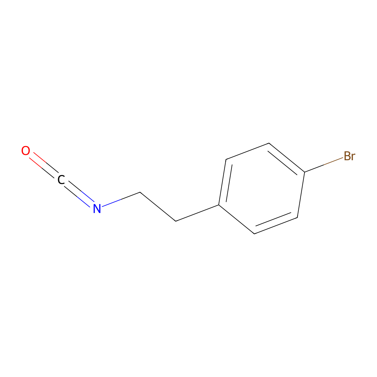 1-Bromo-4-(2-isocyanatoethyl)benzene molecular structure, CAS 581812-65-9