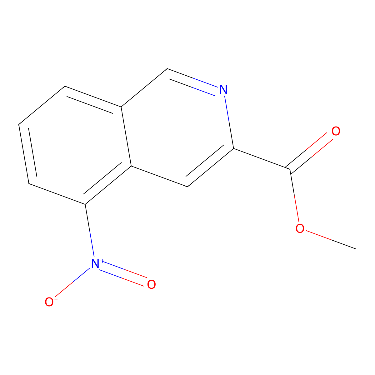Methyl 5-nitroisoquinoline-3-carboxylate molecular structure, CAS 581812-72-8
