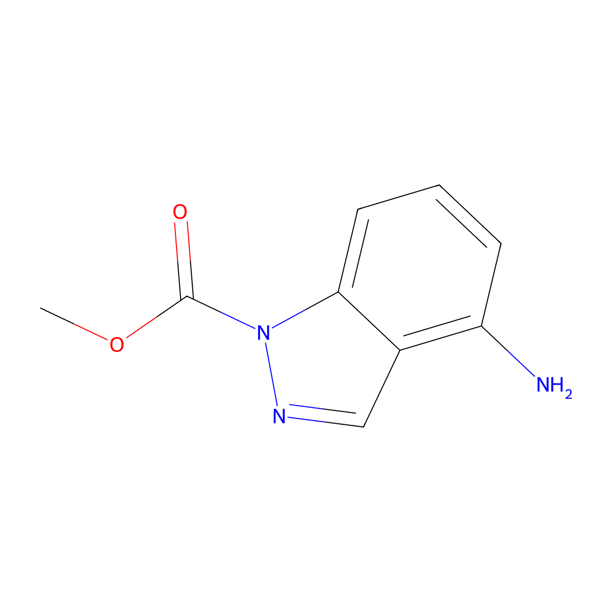methyl 4-amino-1H-indazole-1-carboxylate molecular structure, CAS 581812-76-2