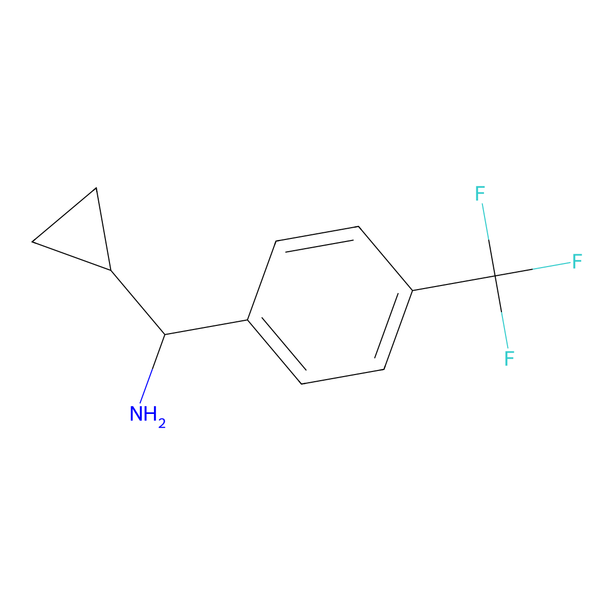 Cyclopropyl(4-(trifluoromethyl)phenyl)methanamine molecular structure, CAS 581812-93-3