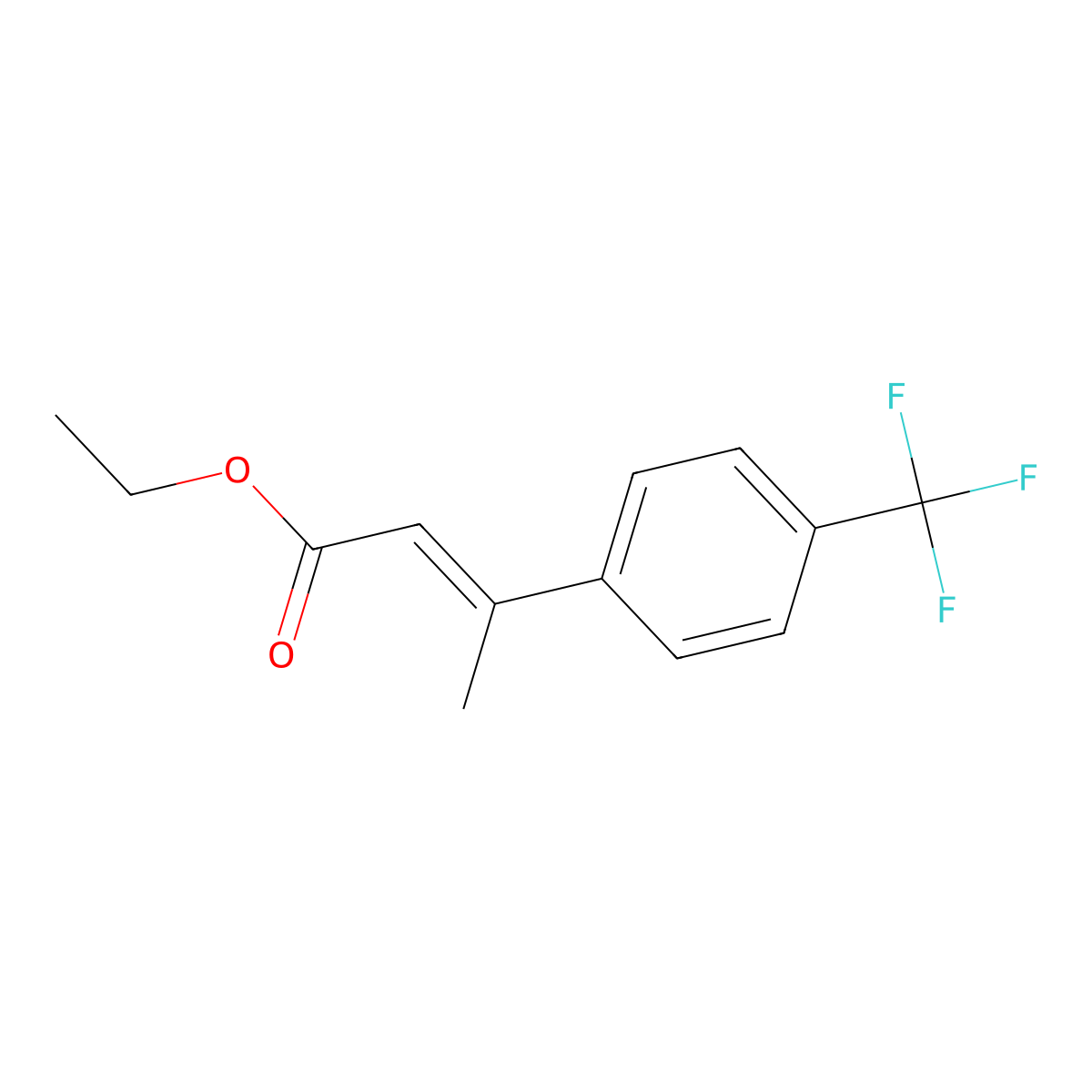 ethyl(2E)-3-[4-(trifluoromethyl)phenyl]-2-butenoate molecular structure, CAS 581812-94-4