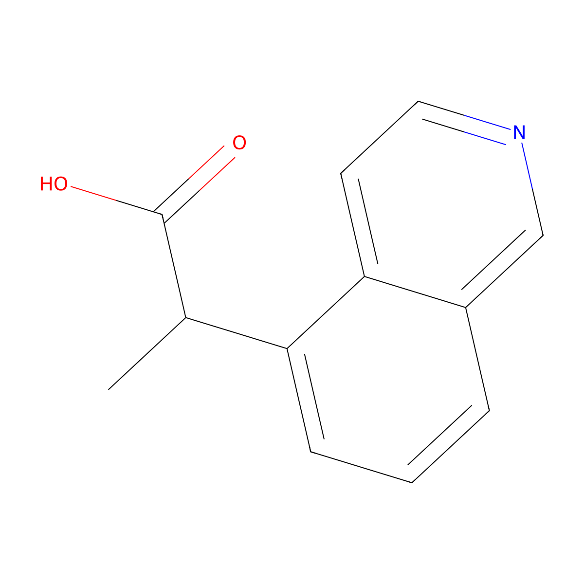 2-(Isoquinolin-5-yl)propanoic acid molecular structure, CAS 581813-22-1