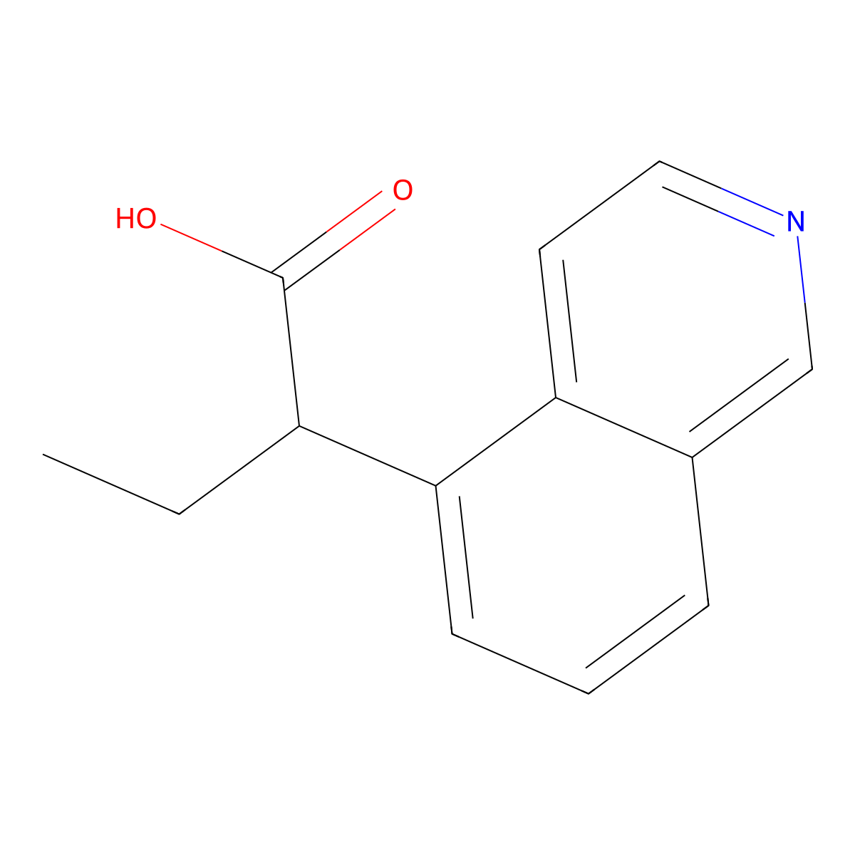 2-(Isoquinolin-5-yl)butanoic acid molecular structure, CAS 581813-23-2