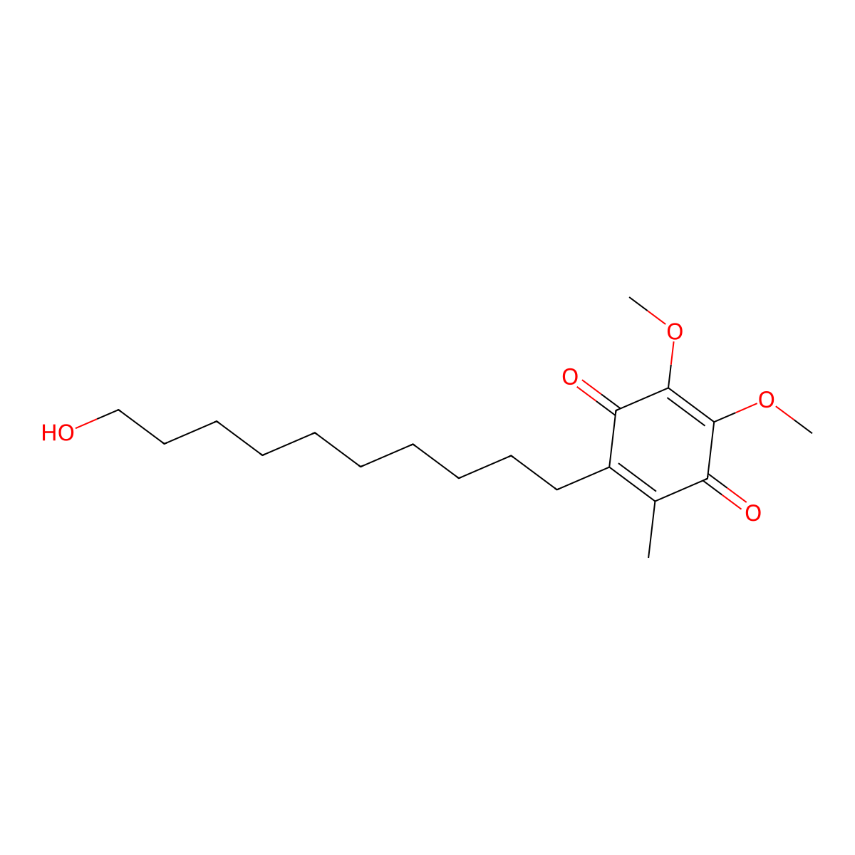 Idebenone molecular structure, CAS 58186-27-9