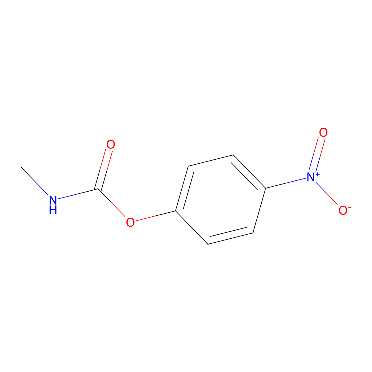 Carbamic acid, N-methyl-, 4-nitrophenyl ester molecular structure, CAS 5819-21-6