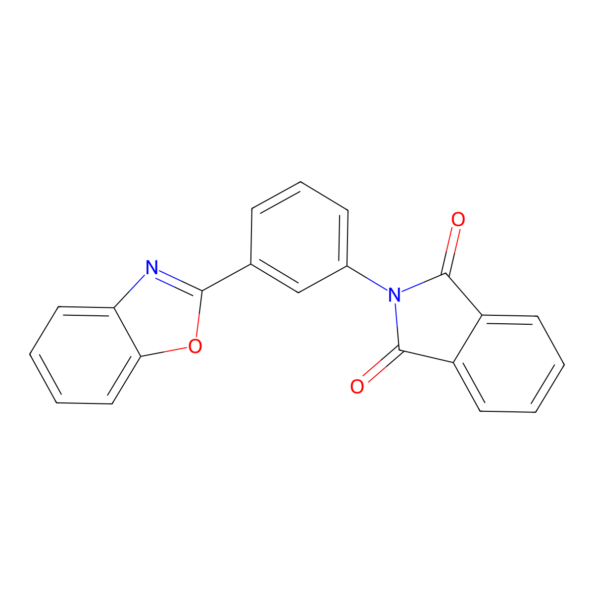 2-(3-Benzooxazol-2-yl-phenyl)-isoindole-1,3-dione molecular structure, CAS 58193-99-0