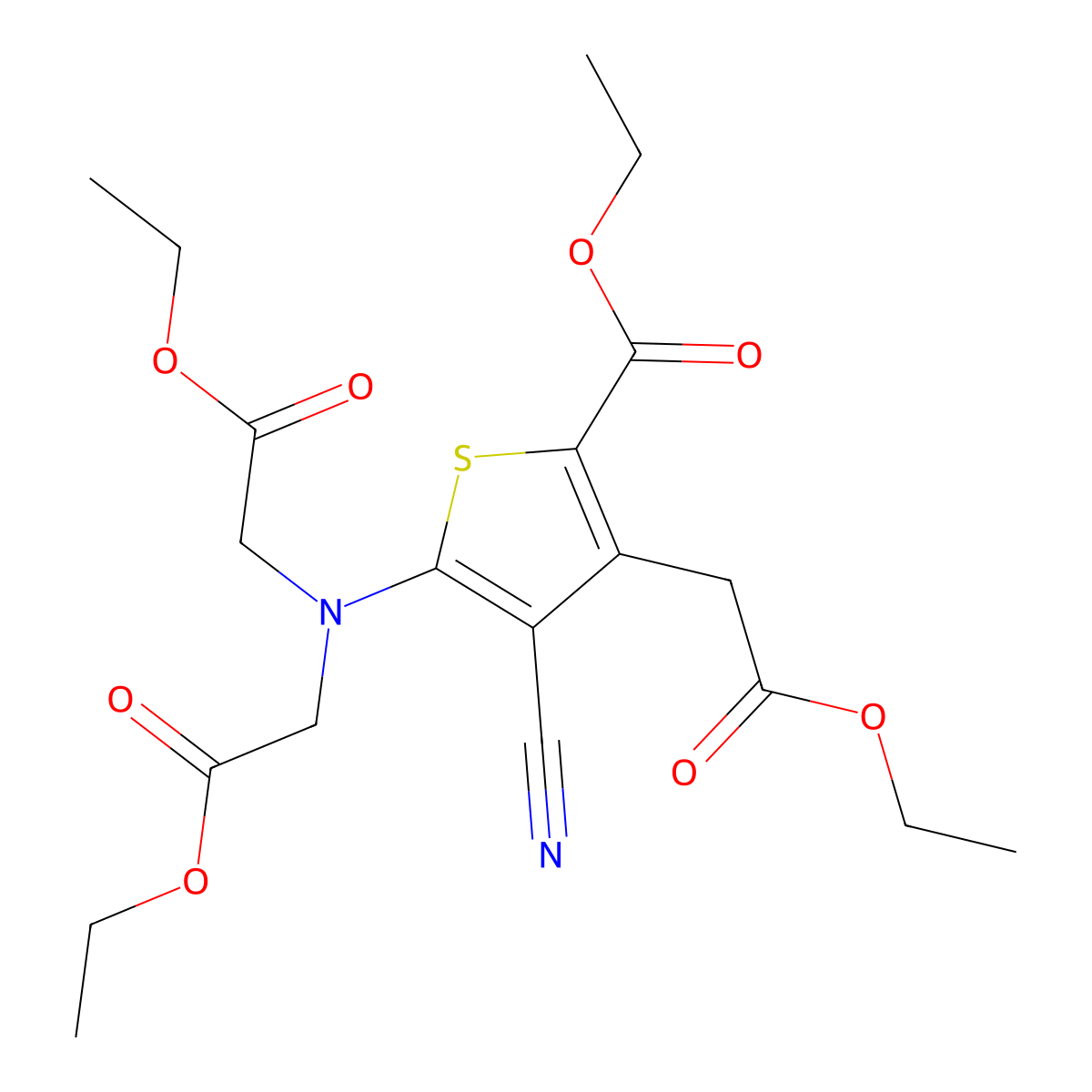 Tetraethyl ranelate molecular structure, CAS 58194-26-6