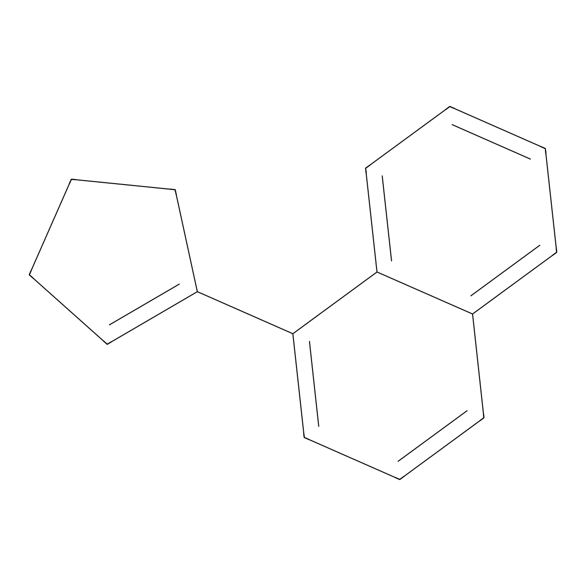 1-(1-Cyclopenten-1-yl)naphthalene molecular structure, CAS 58195-37-2