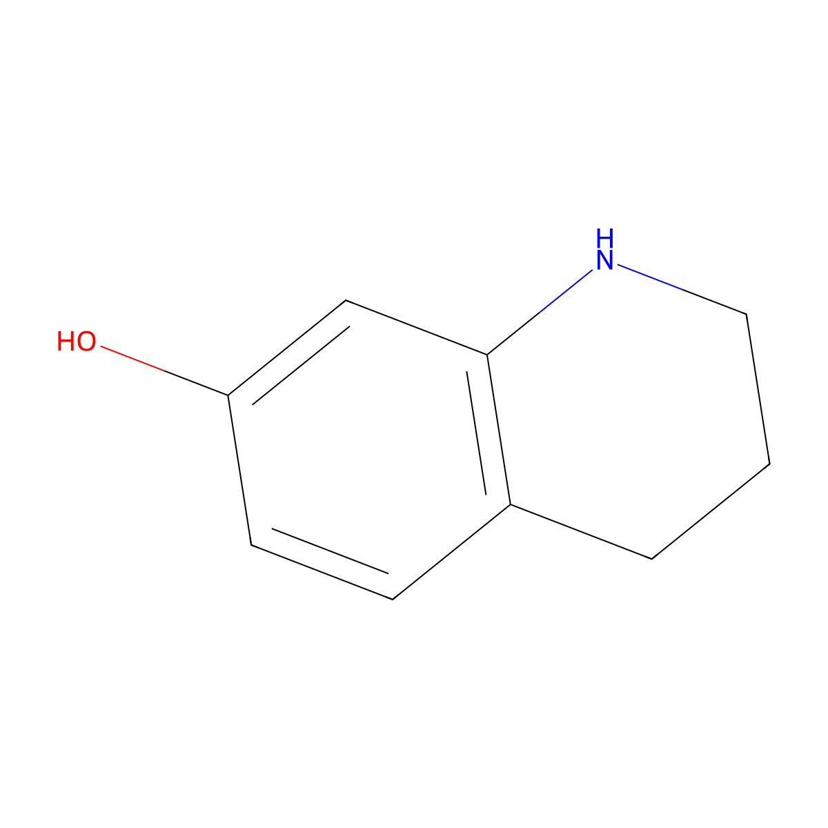 7-Quinolinol, 1,2,3,4-tetrahydro- molecular structure, CAS 58196-33-1