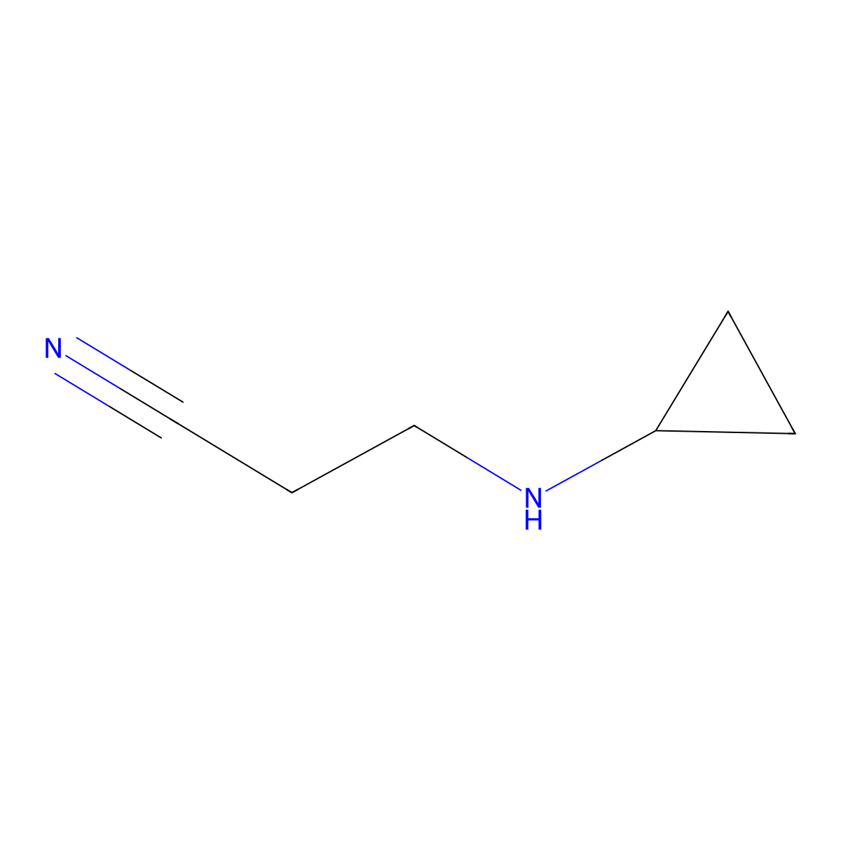3-(Cyclopropylamino)propionitrile molecular structure, CAS 58196-47-7