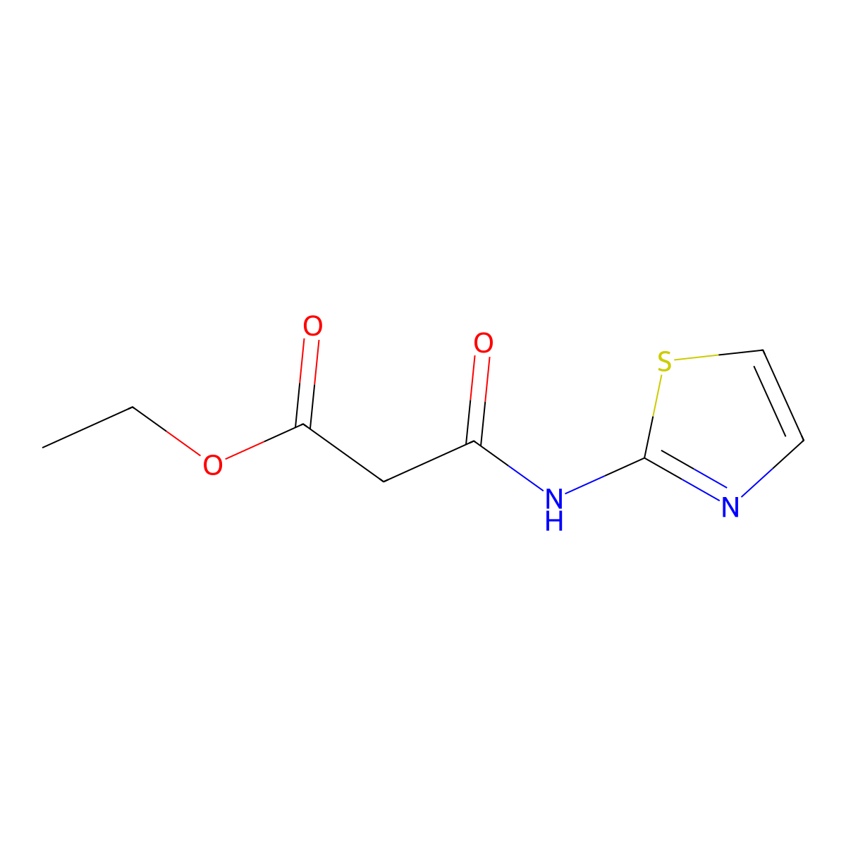 Ethyl 3-oxo-3-(1,3-thiazol-2-ylamino)propanoate molecular structure, CAS 58199-16-9