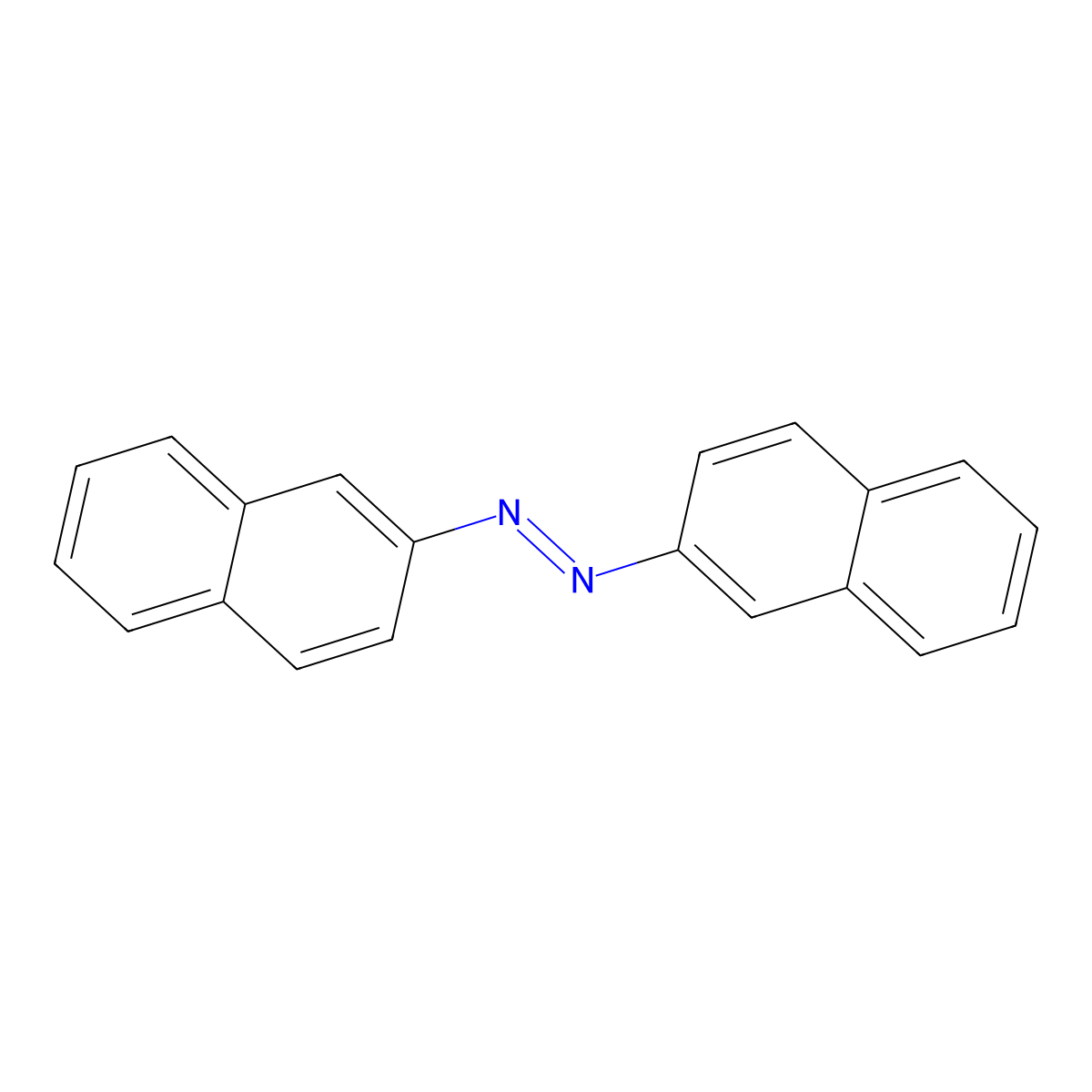 1,2-Di-2-naphthalenyldiazene molecular structure, CAS 582-08-1
